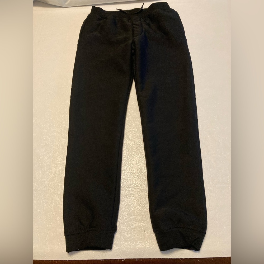 Kids Black Fleece insulated Pants Cozy Bottoms Cold Weather Large